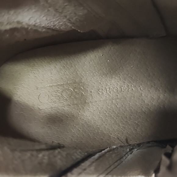 Asos Taupe Leather Suede Ankle Boots Womens Size 7 - Picture 11 of 13